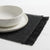 Salisbury & Co Fringe Rectangular Placemat 45x30cm Black