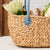 Salisbury & Co Province Carry Basket with Suede Handle Medium Grey/Blue