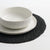 Salisbury & Co Woven Round Placemat 38cm Black