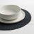 Salisbury & Co Woven Round Placemat 38cm Dark Grey