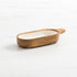 Salisbury & Co Calla Oval Mango Wood Serving Bowl with Handle 29x12cm White