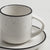 Salisbury & Co Mona Espresso Cup and Saucer 80ml White with Black Speckle