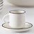 Salisbury & Co Mona Espresso Cup and Saucer 80ml White with Black Speckle