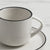 Salisbury & Co Mona Tea Cup and Saucer 240ml White with Black Speckle